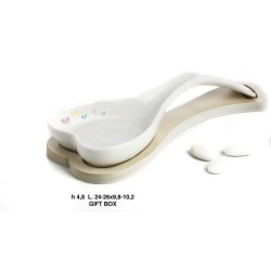 Set mestolo/cuori-sup. 26 cm. Porcel-leg