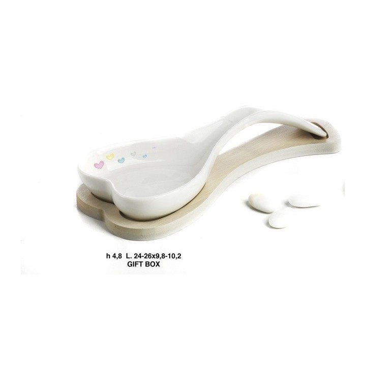 Set mestolo/cuori-sup. 26 cm. Porcel-leg | CarinCasa