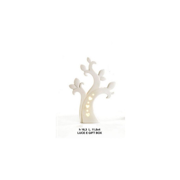 Albero stil. 16.3 cm. Porcellana bia-luce g.box | CarinCasa
