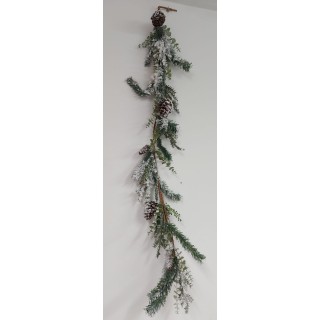 Festone pigne innevato 153cm | CarinCasa