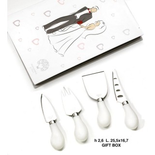 Set 4 utens. Form. 25.5 metal c.box | CarinCasa