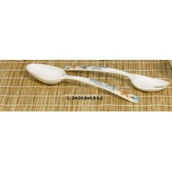 Set cucch-forch. Insal. Stile mare cm.24 bambu'