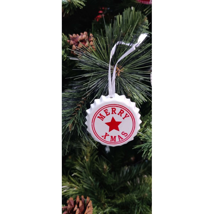 Decorazione da appendere tappo bianco e rosso natalizio |…