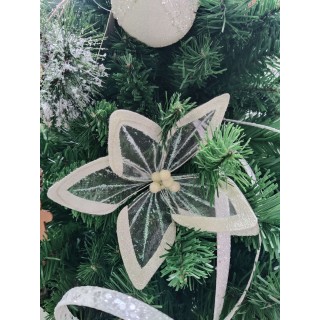 Stella di natale panna grande in organza set 6 pezzi |…