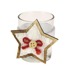 PORTACANDELE IN VETRO STELLA LANA