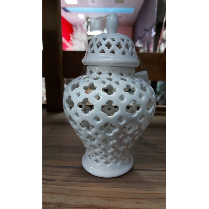 Anfora in porcellana Intarsio 13x20,5 cm | CarinCasa