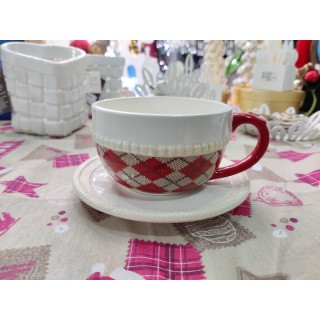 Tazza colazione con piattino 400 ml 12 x 16 x 8 cm |…