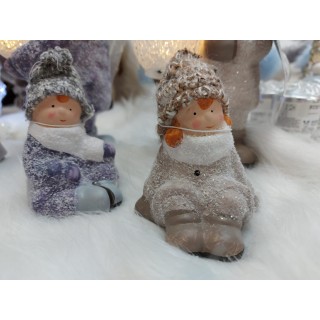 Bimbo natalizio seduto in terracotta assortito 2 modelli 7…