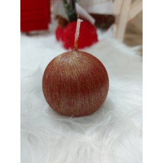 Candela a sfera bordeaux 6 x 6 cm | CarinCasa
