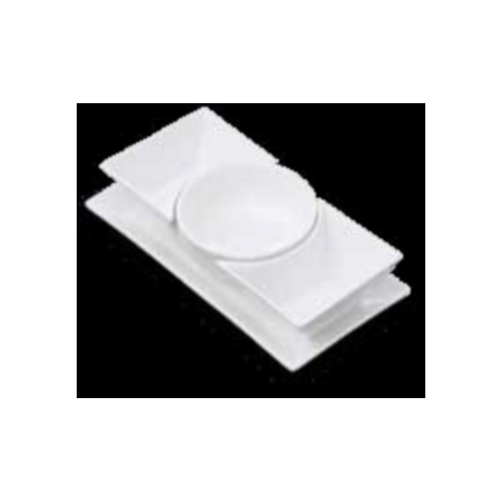 Antipastiera fade bianca 23x13 cm | CarinCasa