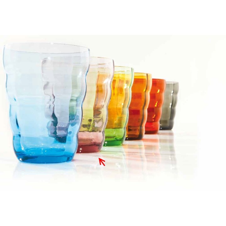 Bicchiere acqua cubic porpora ml 350 8 x 11 cm | CarinCasa