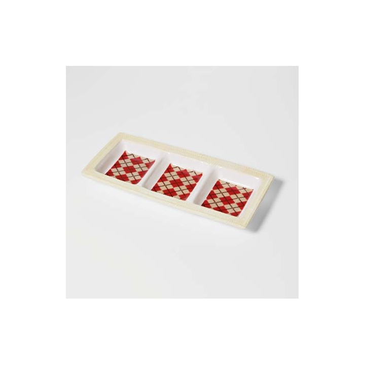 Antipastiera natale 3 settori 30 x 14 cm | CarinCasa