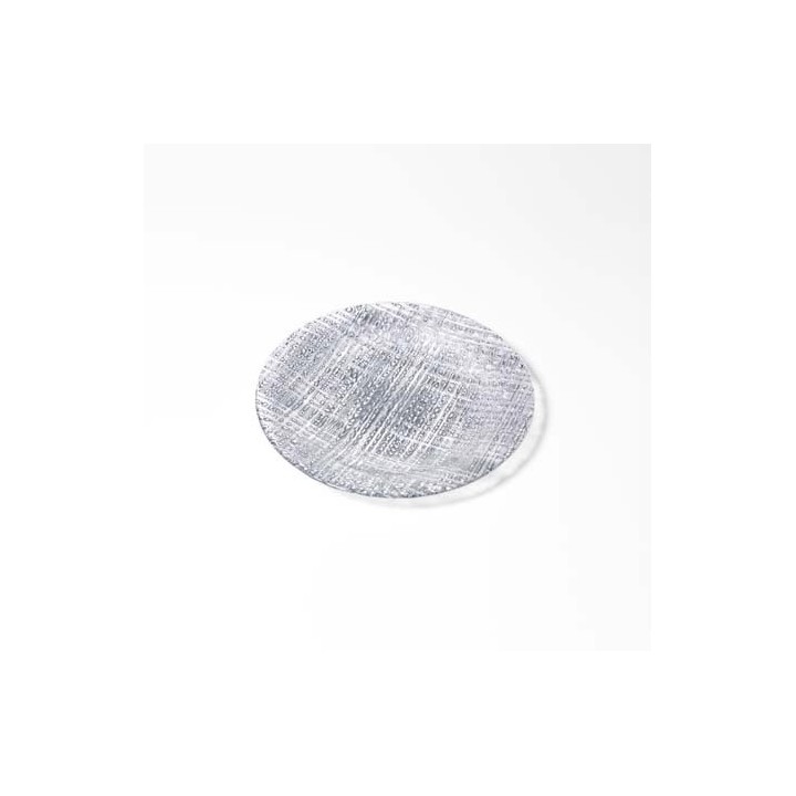 Piatto dolce woody silver cm 22 | CarinCasa