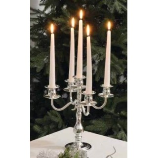 Candelabro 5 lumi argento 31 cm | CarinCasa