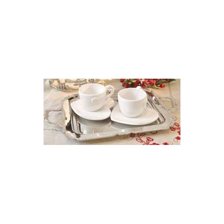 Vassoio rettangolare in silver piccolo 18.5x40 cm |…