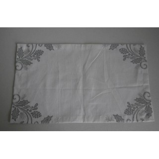 Tovaglietta bianca stampa grigia* imb.6 | CarinCasa