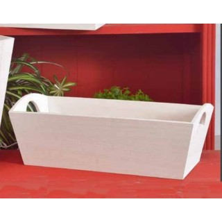 Cesto in legno bianco spazzolato | CarinCasa