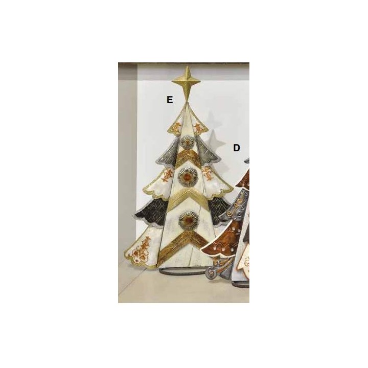 Albero di natale in metallo e legno grande 48 x 34 cm |…