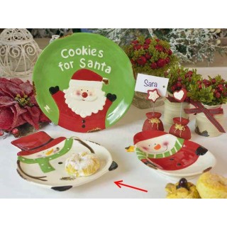 Piatto pupazzo di neve medio 16 x 20 cm | CarinCasa