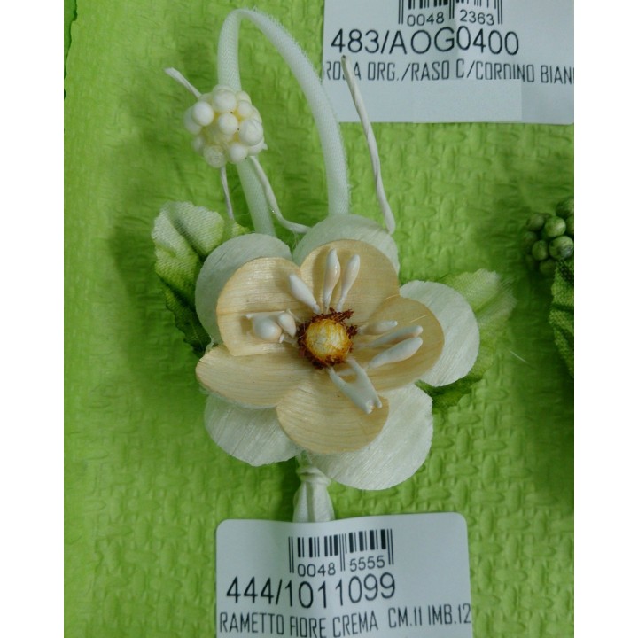 Rametto fiore crema cm.11 imb.12/144/1440 | CarinCasa