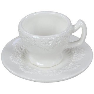 Tazza caffe' pizzo con piattino | CarinCasa