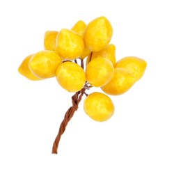 Rametto con limoni artificiali gialli, 2,5 cm