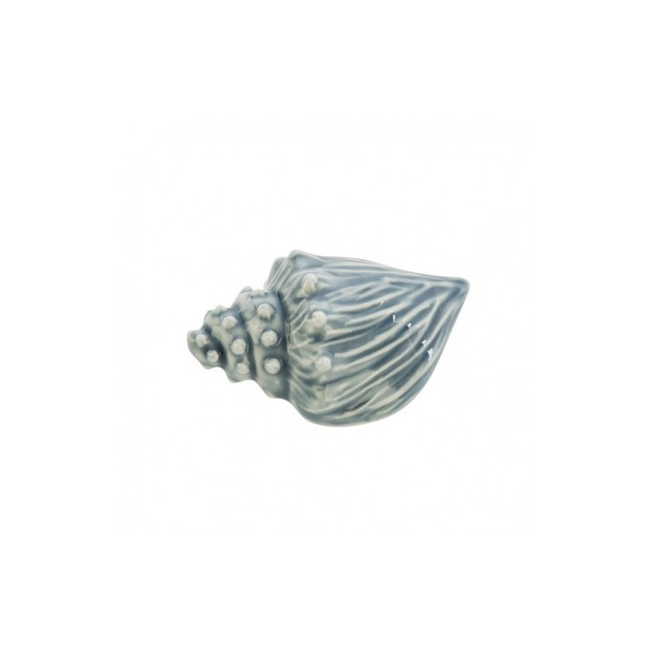 Conchiglia decorativa in ceramica blu, 6 cm