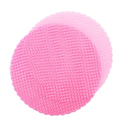 Centrino tondo in tulle rosa a pois per confetti