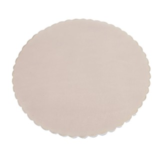 Velo tondo bianco in tulle con bordo smerlato, 23 cm