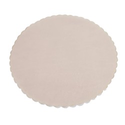 Velo tondo bianco in tulle con bordo smerlato, 23 cm