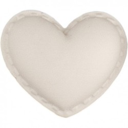 Cuoricino in gesso profumabile con bordo decorato