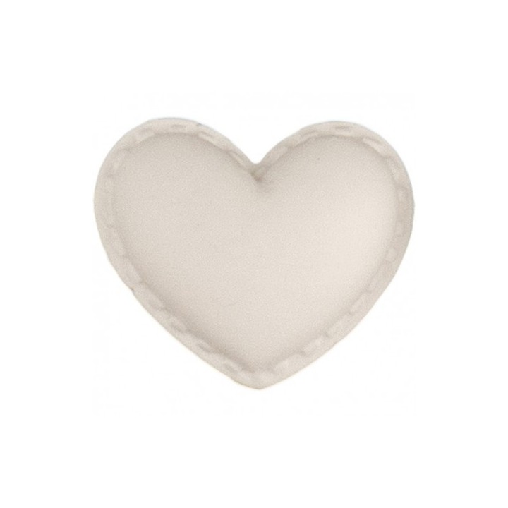 Cuoricino in gesso profumabile con bordo decorato