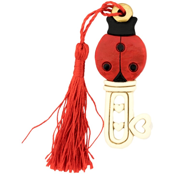 Appendino chiave coccinella cm.7 h.7 (10/300) | CarinCasa