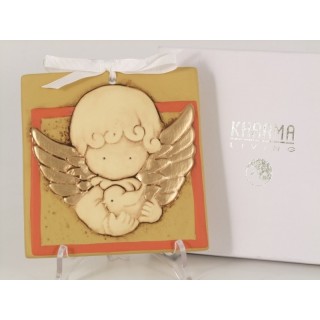 Formella angelo maschio 15x15 | CarinCasa