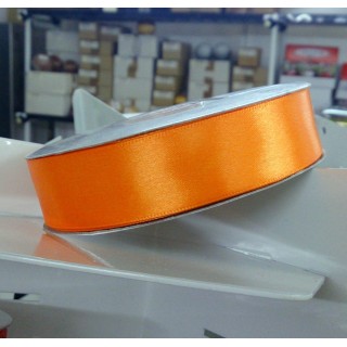 Nastro doppio raso arancio, 25 mm x 50 metri