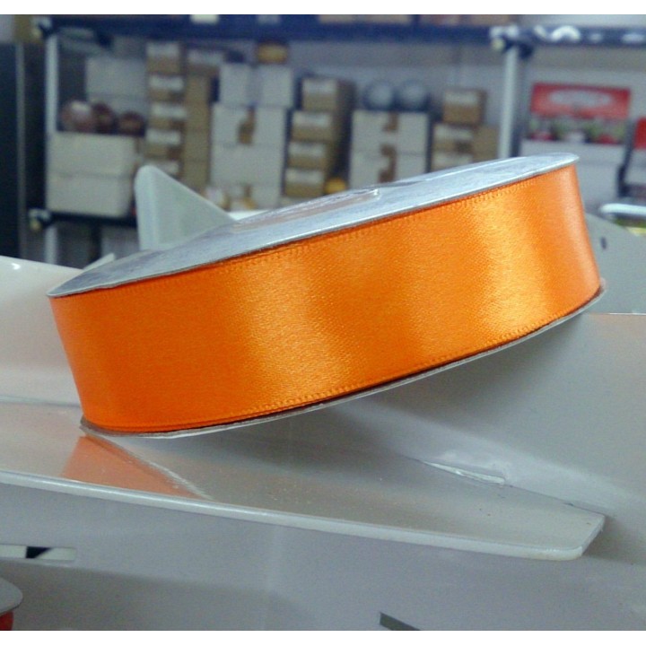 Nastro doppio raso arancio, 25 mm x 50 metri