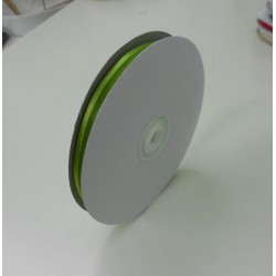 Nastro in organza verde con bordo, 10 cm x 50 metri