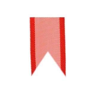 Nastro in organza rosso con bordo, 20 cm x 50 metri