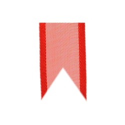 Nastro in organza rosso con bordo, 20 cm x 50 metri
