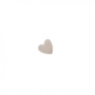 Cotton. Applic.cuore cuore panna (6/432/4320) | CarinCasa