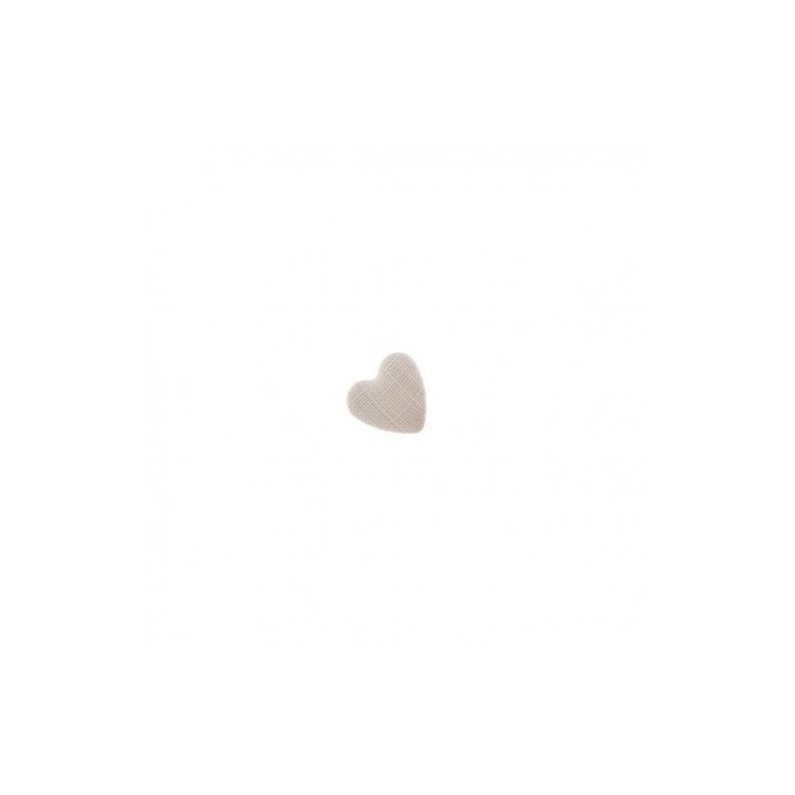 Cotton. Applic.cuore cuore panna (6/432/4320) | CarinCasa