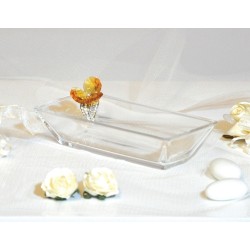 Vaschetta rettangolare swarosky giallo