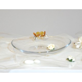 Vassoio ovale swarosky giallo