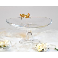 Alzata ovale swarosky giallo