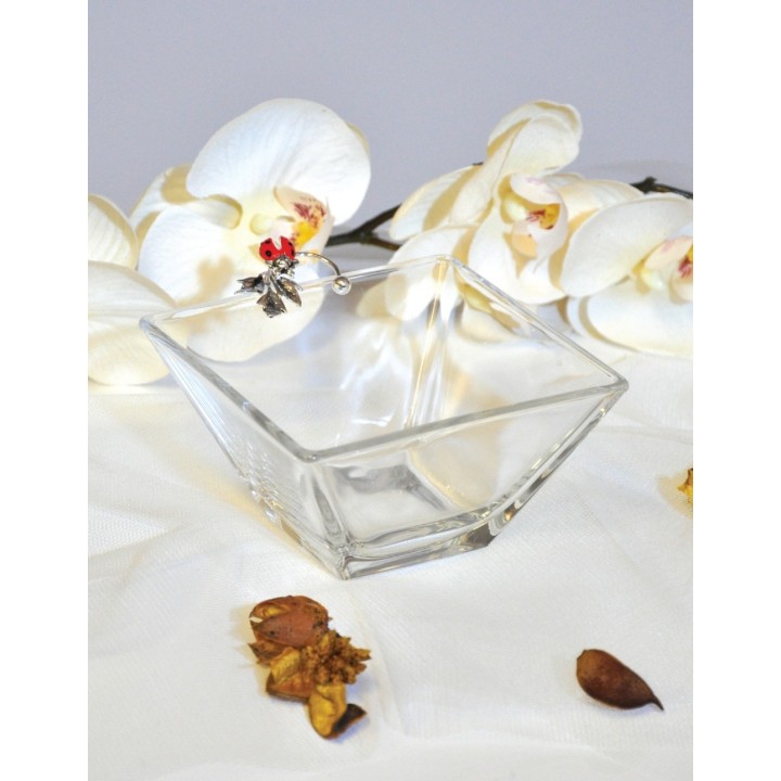 Ciotolina quadra coccinella 8 x 8 x 5 cm