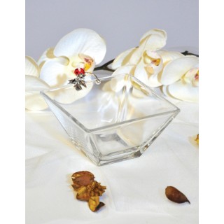 Ciotola quadra coccinella 11 x 11 x 6 cm