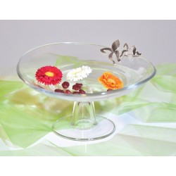 Alzata ovale con farfalle