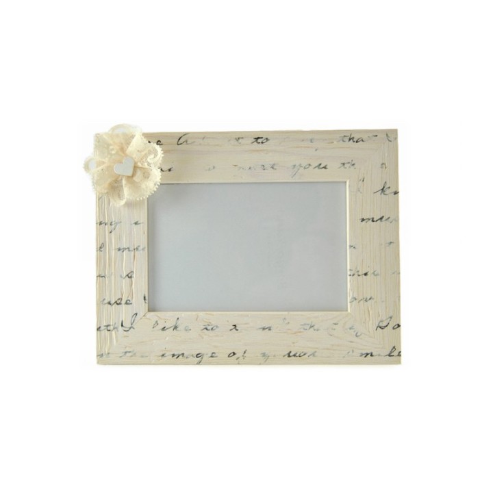 Cornice 10x15 pino bianco con scritte coccarda cuoricino |…