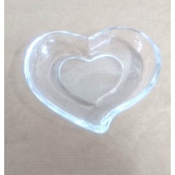 Piatto cuore cristallino 12,5x11,2x2 cm