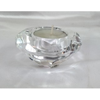 Portacandela in cristallo rotondo | CarinCasa